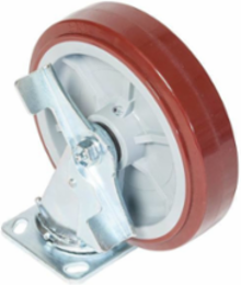 8 Inch Swivel Caster with Brake, 900 lbs Capacity, Polyurethane Tread