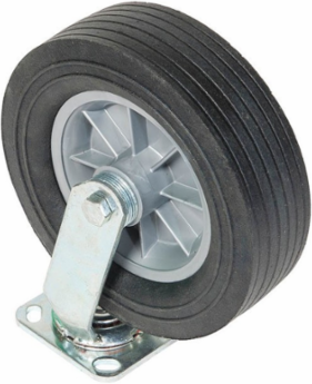 10 Inch Swivel Caster, Semi-Pneumatic, 650 lbs Capacity, 3 Inch Tread