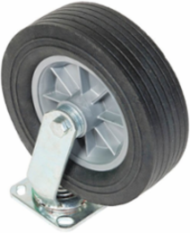 10 Inch Swivel Caster, Semi-Pneumatic, 650 lbs Capacity, 3 Inch Tread