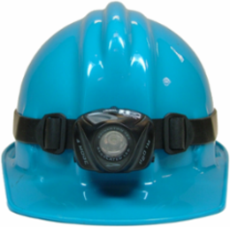 CYCLOPS LED Hard Hat Headlamp - Water-Resistant, Battery Powered (3 AAA)