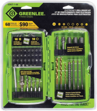 Professional Drill Driver Bit Kit - 68 Pieces, 1/4 Inch Quick Change, Titanium Coated