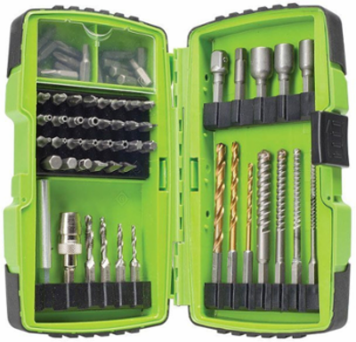 Professional Drill Driver Bit Kit - 68 Pieces, 1/4 Inch Quick Change, Titanium Coated