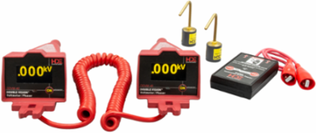 Double Vision® Voltmeter Set 5V-40kV, Dual Display, 14" L x 4" H x 4-5/8" W