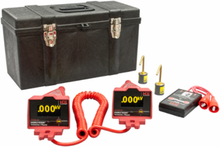 Double Vision® Voltmeter Set 5V-40kV, Dual Display, 14" L x 4" H x 4-5/8" W