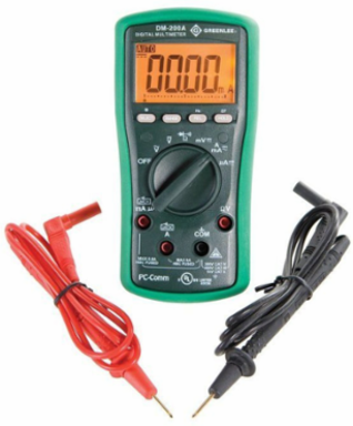 Digital Multimeter, 1000V, 8A, 6000 Count Display, Includes Batteries