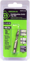 High-Speed Steel Drill/Tap Bit, 1/4 Inch, 20 TPI, 10-Gauge Metal