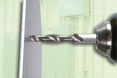 Drill/Tap Bit, #8 Thread, 32 TPI, High Speed Steel for Up to 10 GA Metal