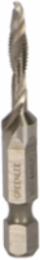 M4 X 0.70 Drill/Tap Bit, High Speed Steel, 1/4 Inch Hex Shank, Taps Up to 10 GA