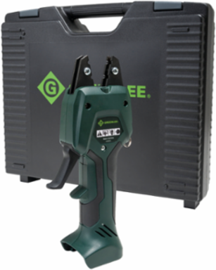 Battery Powered Crimping Tool, 12mm Jaw, 3,400 LB Force, 9 Inch Length