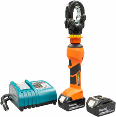 6 Ton Insulated Crimper with 12V Charger, 17 Inch Length, 600 kcmil Cu Capacity