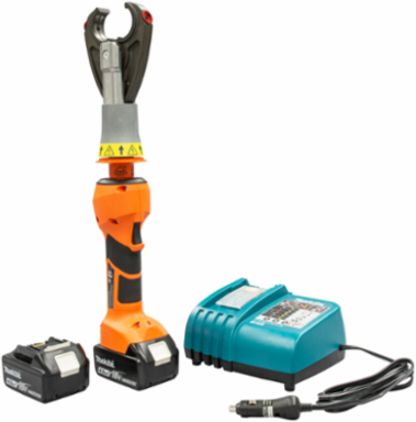 6 Ton Insulated Crimper with CJ22 Head, 12V Battery, 19 Inch Length, 12,000 lbs Force