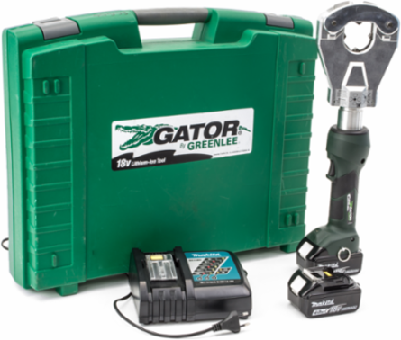 6 Ton Dieless Inline Quad Crimper, 19.5 Inch, 750 Kcmil, 120V Charger