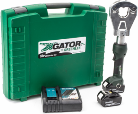 6 Ton Dieless Inline Quad Crimper, 19.5 Inch, 750 Kcmil, 120V Charger