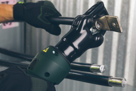 Dieless Crimper 6 Ton Variable Force, 15 Inch Length, PVC Coated Head