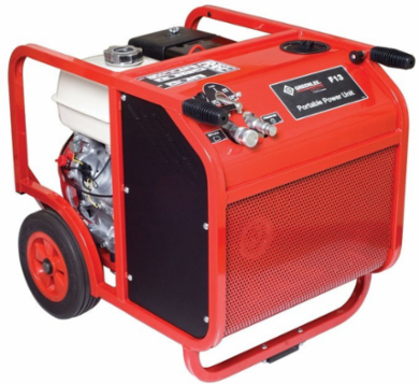 Gas Powered Hydraulic Power Unit 13 HP 2000 PSI 5-8 GPM 13 Inch Tires