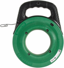 65' Steel Fish Tape, Oil-Tempered, 400 LB Tensile Strength
