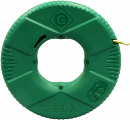 REEL-X 100' Non-Conductive Fish Tape, 300 lb Tensile Strength, Fiberglass