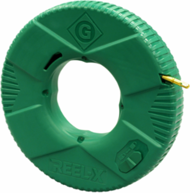 REEL-X 100' Non-Conductive Fish Tape, 300 lb Tensile Strength, Fiberglass
