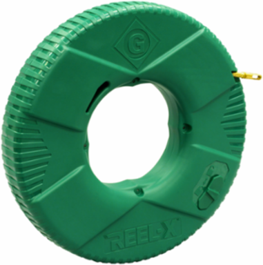 REEL-X 100' Non-Conductive Fish Tape, 300 lb Tensile Strength, Fiberglass