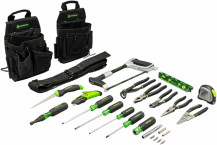 Professional 17-Piece Electrician Tool Kit with Multiple Sizes, Includes 25' Tape Measure
