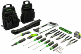 Professional 17-Piece Electrician Tool Kit with Multiple Sizes, Includes 25' Tape Measure