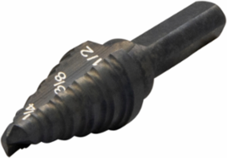 1/2 Inch Multi-Hole Step Bit, 6 Stages, Max Drill Diameter 1/2 Inch