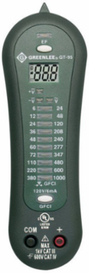 Voltage Tester with LCD, GFCI, AC/DC Measurement, 19-1000 V AC/DC