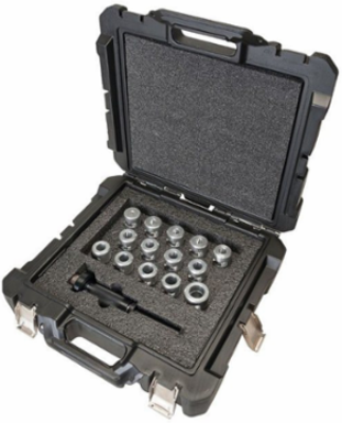 Aluminum Bushing Kit #6 AWG - 500 MCM with Foam Case, Drill Driver Adaptor