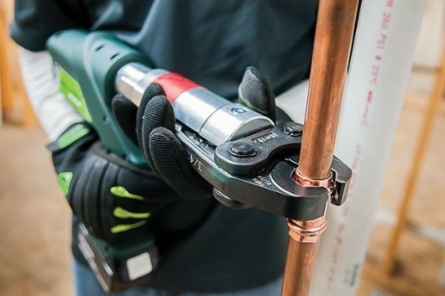 Gorilla Inline PressTool Kit for Copper & Steel Fittings, 1-1/2" Crimp Capacity, 4,275 lbs Force