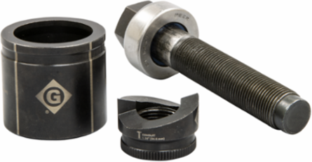 1 Inch Conduit Slug-Buster Manual Knockout Set, Punch for 10 Ga Mild Steel