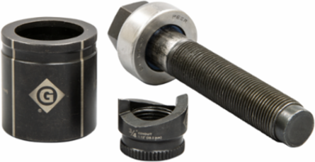 3/4 Inch Conduit Size Manual Knockout Set, Punch 10 ga for Mild Steel