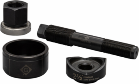 2-1/2 Inch Manual Knockout Set for Mild Steel, Round, 10 ga Thickness