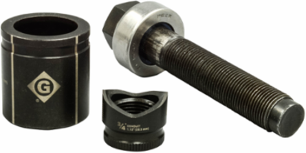 3/4 Inch Round Manual Knockout Set, 10 ga Punch, Mild Steel