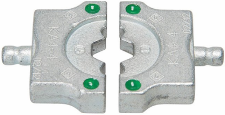Aluminum Crimping Die Set for 4 AWG Lugs, UL Listed, 4 Ton Capacity