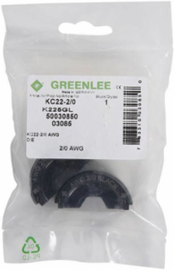 Crimping Die for 2/0 AWG Copper Lugs, 6 Ton Tool Compatibility, Black