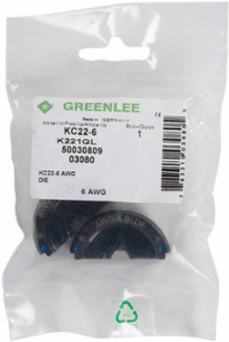 6 AWG Crimping Die, Copper, Requires UA22 Adapter