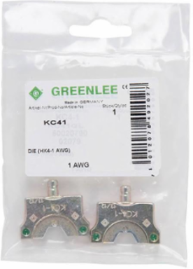 Copper AWG Die Set for Crimping 1 AWG Lugs, UL Listed, Made in Germany