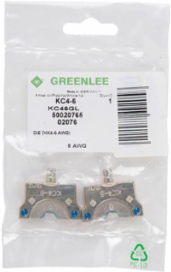 Copper 6 AWG Crimping Die Set, UL Listed, Blue