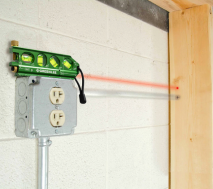 Professional Laser Level, 6.125 Inch Length, Magnetic, 80+ Yard Range