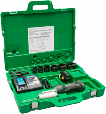 Battery-Hydraulic Knockout Kit, 1/2" - 2" Conduit Size, 7-Ton Power, Compact Design