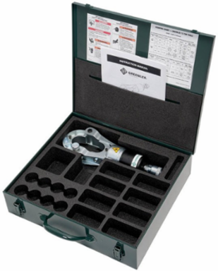 15-Ton Remote Head Flip Top Crimping Tool, 2 Inch Jaw Opening, 30,000 LB Crimping Force