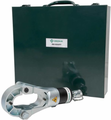 15-Ton Remote Head Flip Top Crimping Tool, 2 Inch Jaw Opening, 30,000 LB Crimping Force