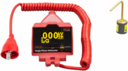 High Voltage Voltmeter 5V-25kV, LED Display, -20°F to +120°F Operating Temperature