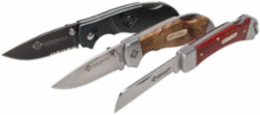 Folding Knife, 2-1/4 Inch Stainless Steel Blade, Rosewood Handle, Lock-Back