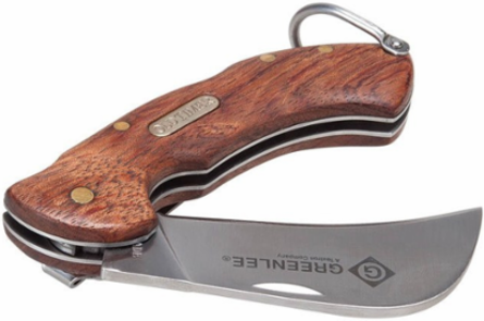 Folding Knife 2-5/8 Inch Stainless Steel Hawk Bill with Rosewood Handle
