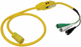 Extension Clip Cord 120VAC, 1 Outlet, 2 lb Weight, Yellow