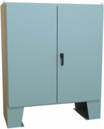 NEMA 12 TWO DR ENCL C/W MTG FT - 60.13 x 60.06 x 24.69