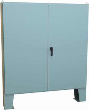 NEMA12 TWO DR ENCL.C/W MTG FT - 72.13 x 72.06 x 10.69