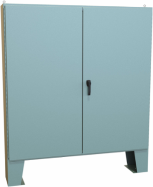 NEMA12 TWO DR ENCL.C/W MTG FT - 72.13 x 72.06 x 12.69