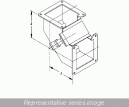 90 Inch Elbow Inside Opening, Fits 4 x 4, Steel, 5 lbs